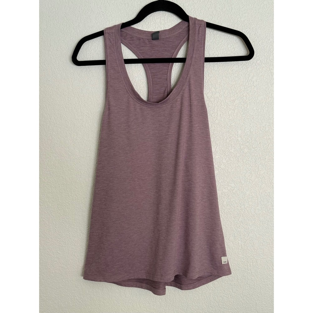 Vuori Lux Performance Tank Top Heathered Mauve Purple Racerback Womens Medium